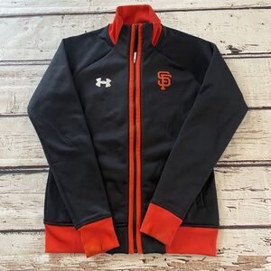 San Francisco Giants‎ Under Armour Black Orange Full-Zip Jacket Women's Small